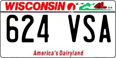 WI license plate 624VSA