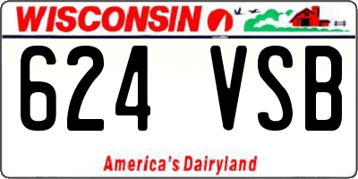 WI license plate 624VSB