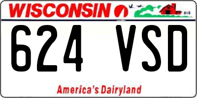 WI license plate 624VSD