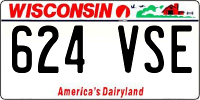 WI license plate 624VSE