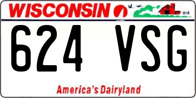 WI license plate 624VSG