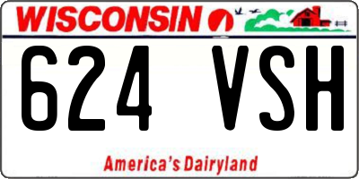 WI license plate 624VSH