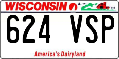 WI license plate 624VSP