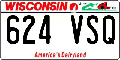 WI license plate 624VSQ
