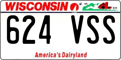 WI license plate 624VSS