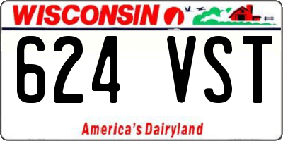 WI license plate 624VST