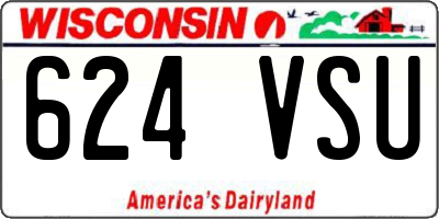 WI license plate 624VSU