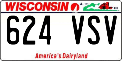 WI license plate 624VSV