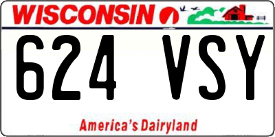 WI license plate 624VSY