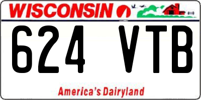 WI license plate 624VTB