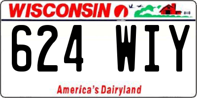 WI license plate 624WIY