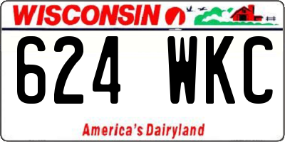 WI license plate 624WKC