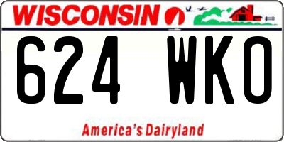 WI license plate 624WKO