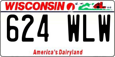 WI license plate 624WLW