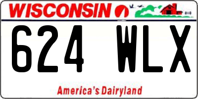 WI license plate 624WLX