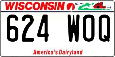 WI license plate 624WOQ