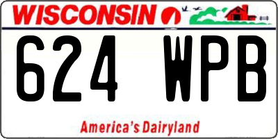 WI license plate 624WPB