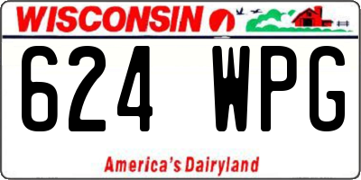WI license plate 624WPG