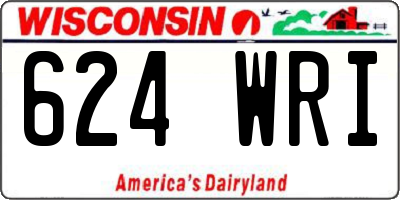 WI license plate 624WRI