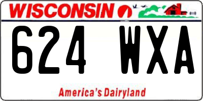 WI license plate 624WXA