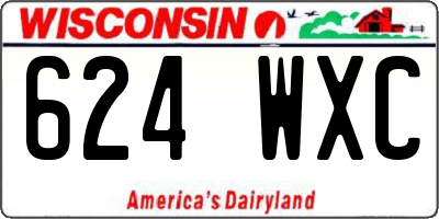 WI license plate 624WXC