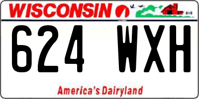 WI license plate 624WXH
