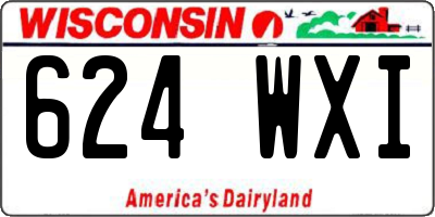 WI license plate 624WXI