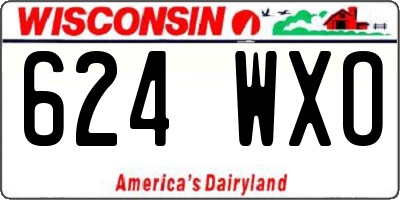 WI license plate 624WXO