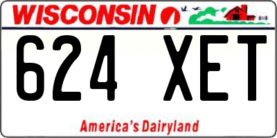WI license plate 624XET