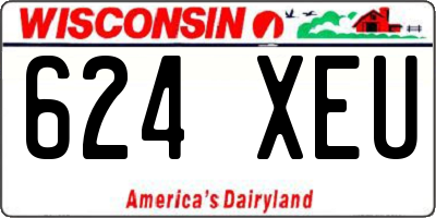 WI license plate 624XEU