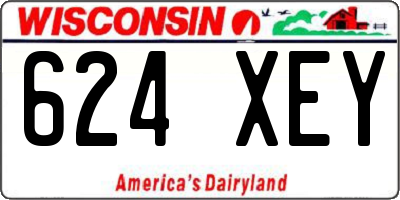 WI license plate 624XEY