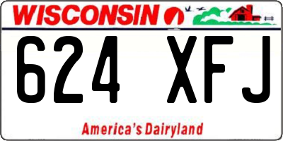 WI license plate 624XFJ