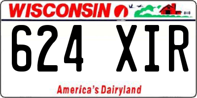WI license plate 624XIR