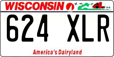 WI license plate 624XLR