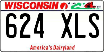 WI license plate 624XLS