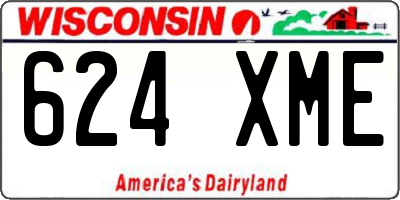 WI license plate 624XME