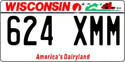 WI license plate 624XMM