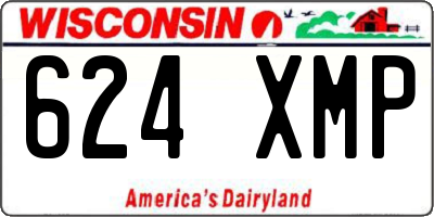 WI license plate 624XMP