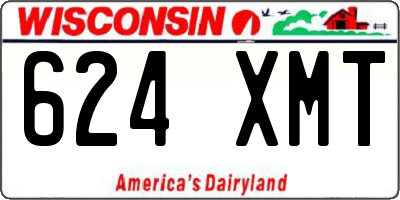 WI license plate 624XMT