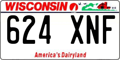 WI license plate 624XNF