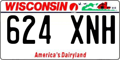 WI license plate 624XNH