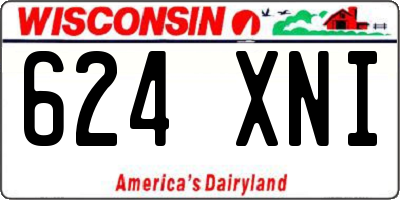 WI license plate 624XNI