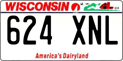 WI license plate 624XNL