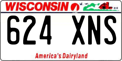 WI license plate 624XNS