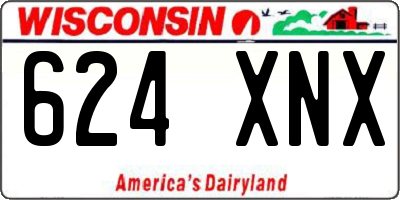 WI license plate 624XNX