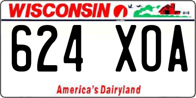 WI license plate 624XOA