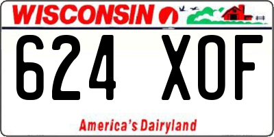 WI license plate 624XOF