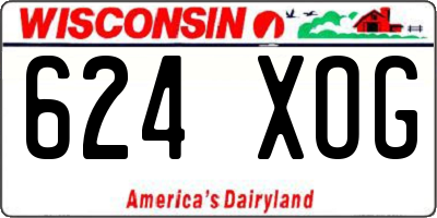 WI license plate 624XOG