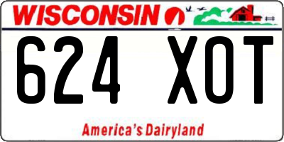 WI license plate 624XOT