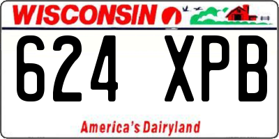 WI license plate 624XPB